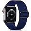 Solo Loop Strap Compatible with Apple Watch Strap 38mm 40mm 41mm 42mm 44mm 45mm 46mm 49mm, Adjustable Stretch Nylon Braided Sport Strap