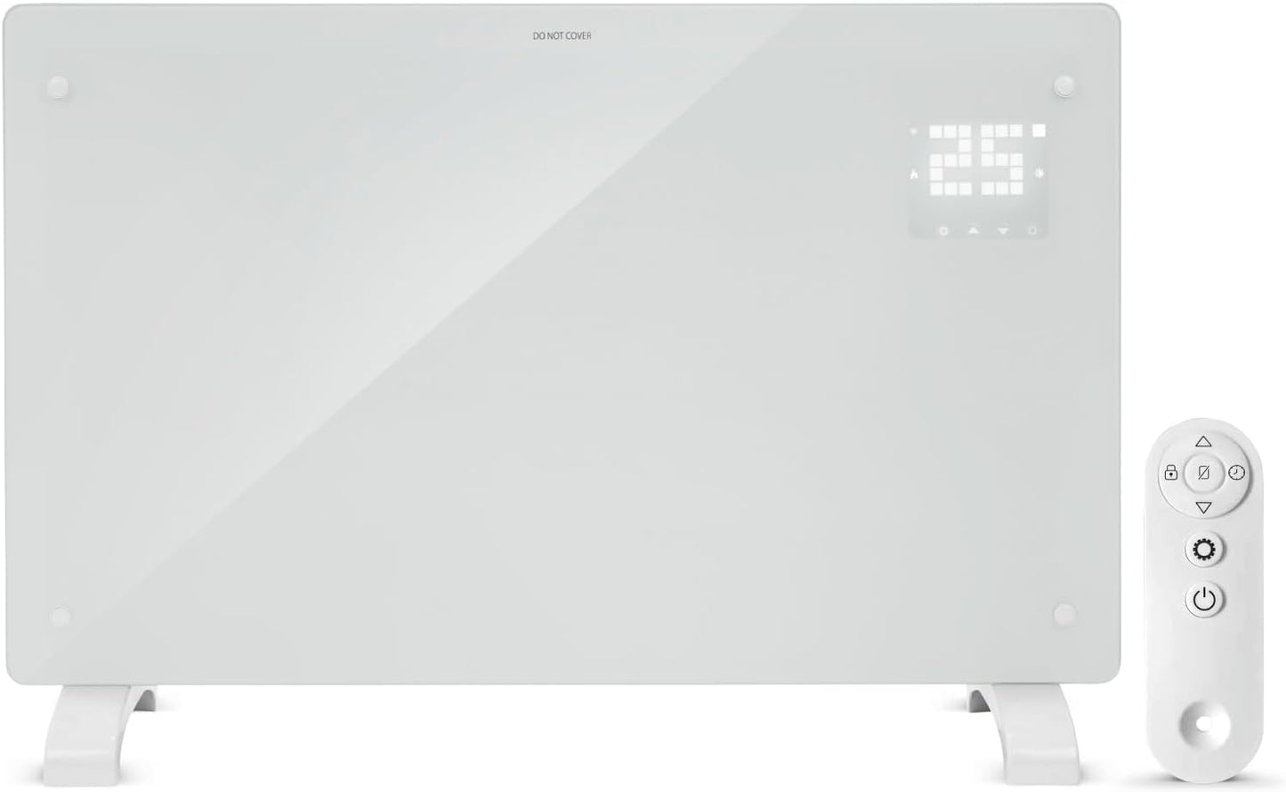 Wifi Enabled Smart Electric Glass Panel Heater 2000W | Alexa Heating Control, Open Window Detection, Wall Mounted