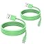 4 Pack Apple MFi Certified iPhone Charger Cable 1m, Lightning to USB Cable 1m Fast Charging, Long Charger