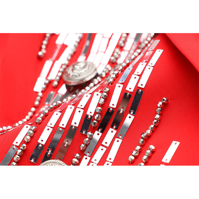 Women's Luxury Autumn Suit Jacket, Sequinned Evening Jacket