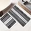 Bath Mat Set Ultra Soft Non Slip Memory Foam 3 Piece Bathroom Rug Super Absorbent Floor Mat Machine Wash Toilet Mat for Bathroom, Bedroom,Living Room (Black, 60 * 80+U60*60+43 * 120cm)