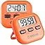Kitchen Timer, WECKEW 2 Pack Digital Kitchen Timer Magnetic Countdown Stopwatch Timer With Loud Alarm
