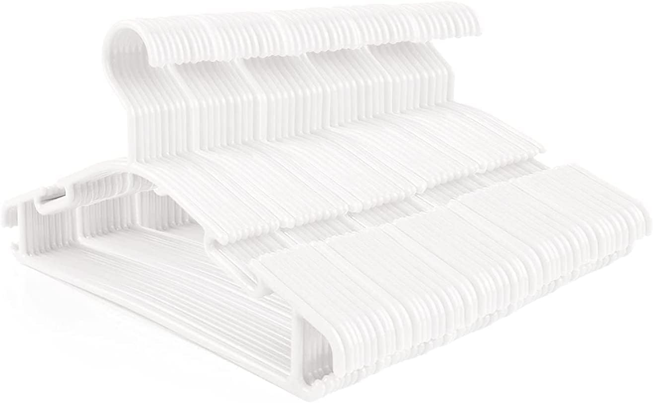 Baby Coat Hangers for Clothes 40 Pack Toddler White Hanger, Kids and Childrens Hangers for Closet