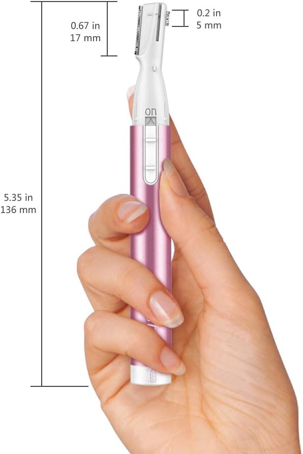 Upgraded Precision Facial Hair Trimmer for Women - Electric Eyebrow with Comb