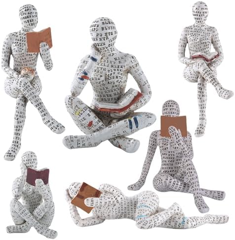 Home Decor Pulp Reading Women Thinker Statue Aesthetic Sculpture Modern Abstract Decoration