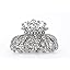 Metal Antique Silver Plated Hair Clips Women, Crystal Rhinestone Hair Claw, Diamante Hair Clamp, Anti Slip Large Claw Clips for Thin & Thick Hair, Hair Styling Accessories Women
