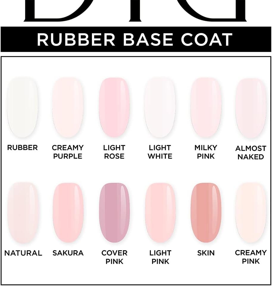 Gel Nail Polish Base Coat Rubber 10ml - Extra Strong Nail Strengthener For Damaged Nails