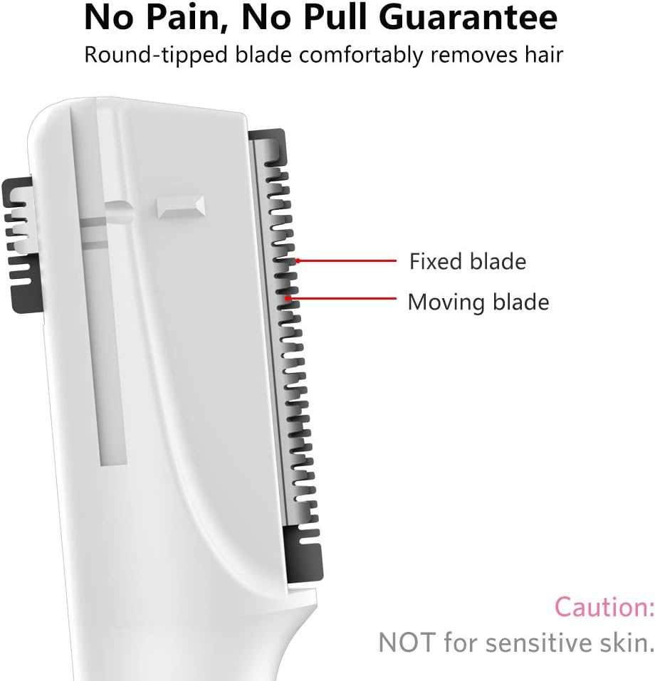 Upgraded Precision Facial Hair Trimmer for Women - Electric Eyebrow with Comb