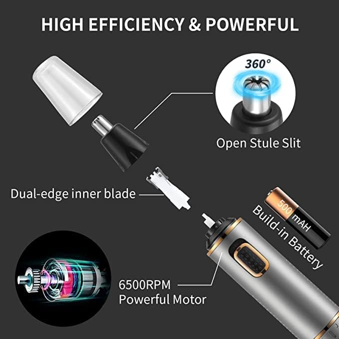 Nose Hair Trimmer for Men,4 in 1 Rechargable Nose Trimmer Men 2025 Professional Upgrade Painless Noses Hair Trimmer