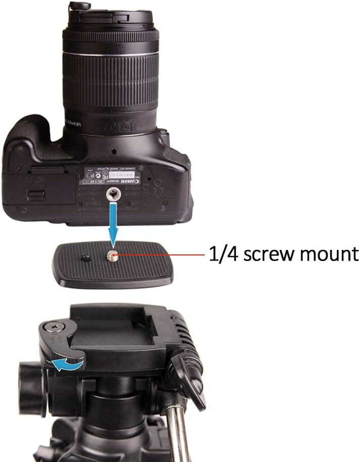 Lightweight Camera Tripod/Monopod with 3-Way Panoramic Head