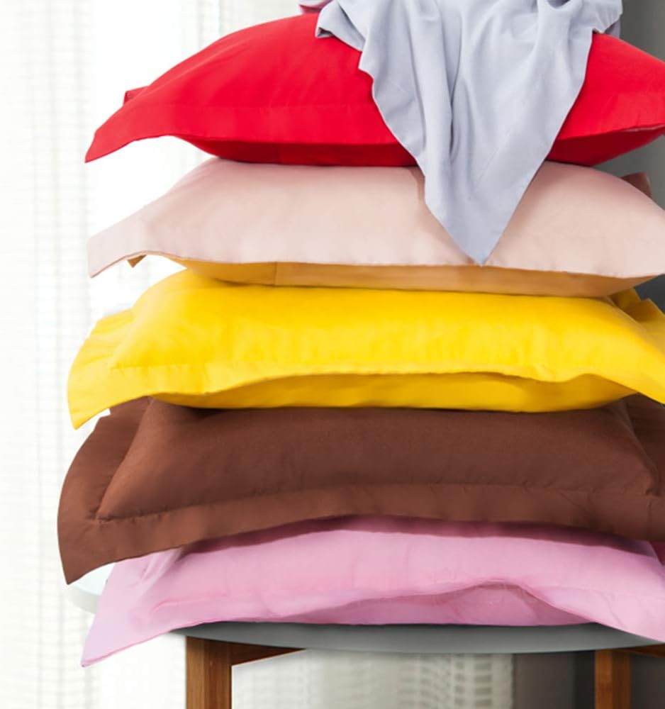 2 Pack 100% Brushed Microfiber Oxford Pillowcases, 1800 Super Soft and Cozy, Wrinkle, Fade, Stain Resistant Standard Oxford Pillow Cases | Hotel Quality Pillow Shams, 50x75 cm, White