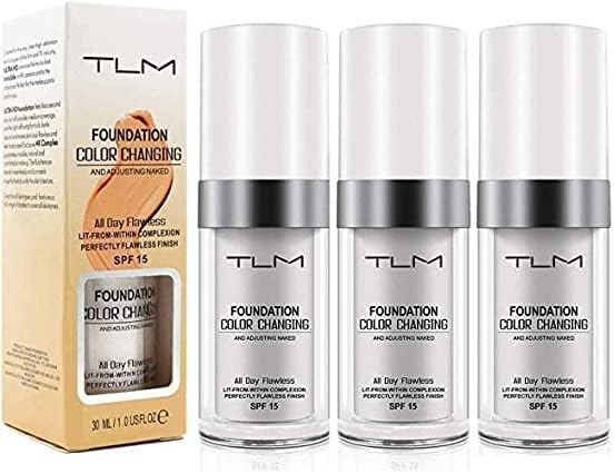 TLM Colour Changing Foundation Makeup Base Nude Face Liquid Cover Concealer for Women Girls