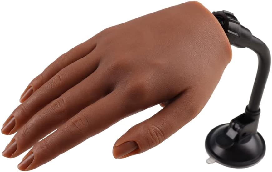 Practice Hand for Acrylic Nails with Flexible Fingers and Nail Tips