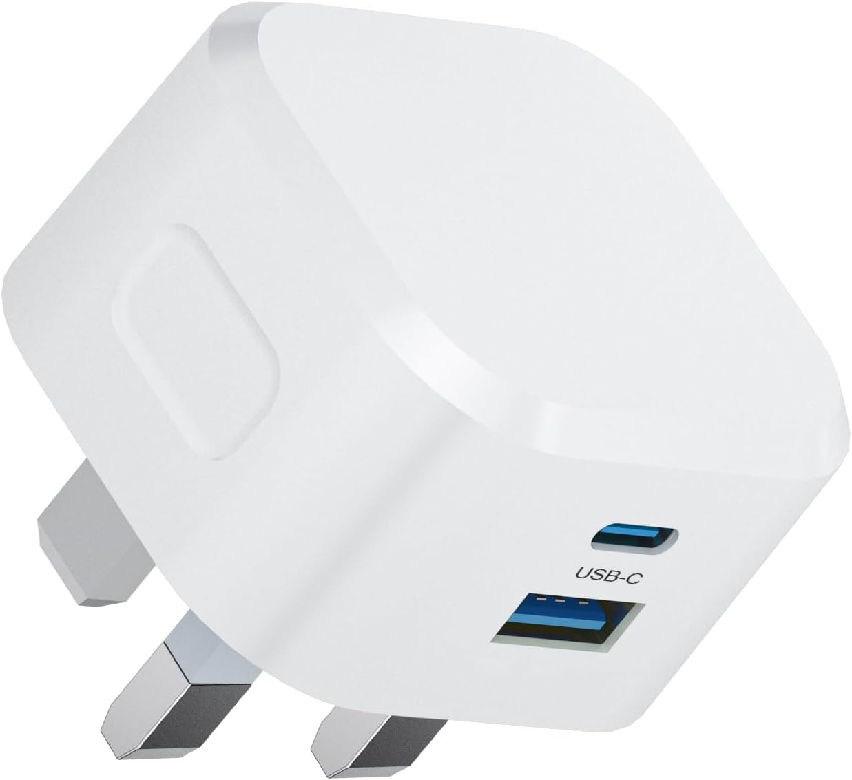 USB C Plug Charge Plug, 20W For Apple Watch and iPhone 16/15 Dual Port Type Wall Charger Adapter UK Charging