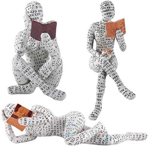 Home Decor Pulp Reading Women Thinker Statue Aesthetic Sculpture Modern Abstract Decoration