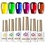 Summer Crystal Gel Nail Polish Set - Pastel Colors Blue Red Green Yellow Pink - Soak Off UV Gel Polish Kit 6PCS