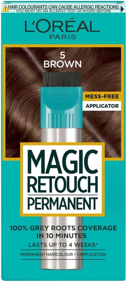 Magic Retouch Permanent Root Concealer, Brown, for Grey Hair