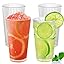 4 Pack Plastic Tumblers 380ml Plastic Acrylic Drinking Tumblers, 13 Oz Reusable Water Cups Stackable Glasses Cocktail Glasses for Everyday Use, Portable Water Tumblers for Picnic Party Camping