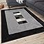 Ultra Soft Area Rug – Modern Luxury Fluffy Rug, Grey Plain Pattern Rugs for Living Room, Bedroom, Kids Room (120x170 cm, Grey)
