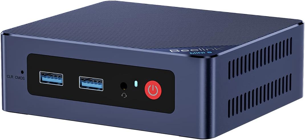 MINI-S12 Pro Mini PC, 12th Gen Intel Alder Lake-N100 Processor (up to 3.4GHz) Mini Computer, 16G RAM 500GB SSD Business Mini Desktop PC