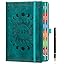 2025-2026 Academic A5 Diary Page a Day from Aug 2025 - July 2026, Daily Planner Organizer with Month View, Pen Set, Colorful Monthly Tabs, Inner Pocket - (5.9" × 8.5") - Dark Green