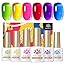 Summer Crystal Gel Nail Polish Set - Pastel Colors Blue Red Green Yellow Pink - Soak Off UV Gel Polish Kit 6PCS