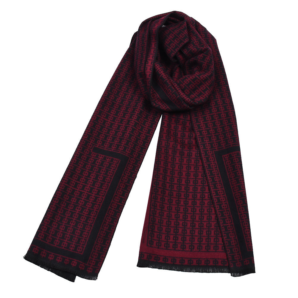 Men's Double-sided Korean Knitted Scarf