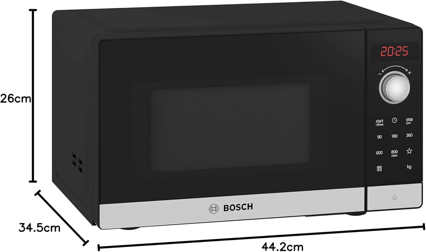 Bosch Serie 2 FFL023MS2B Freestanding microwave, 44 x 26 cm, Stainless steel