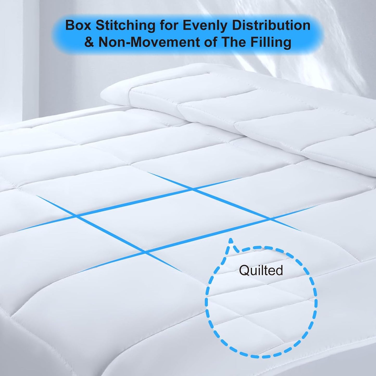 1.5 Tog Summer Duvet Single Size, Ultra Light & Thin Summer Microfiber Quilt with 100gsm Filling, Premium Soft & Lightweight for Summer, Hot Weather (1.5 Tog - Single)