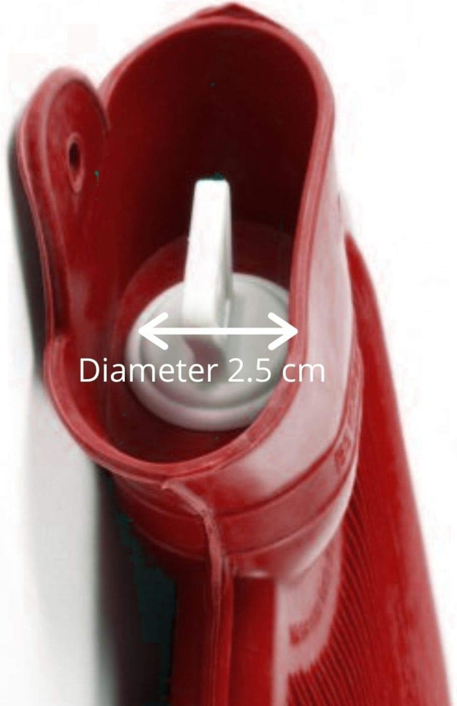 Pack of 2 Hot Water Bottles | Natural Rubber Large Hot Water Bottle 2L | Red Hot Water Bag for Pain Relief Secure & Leakproof