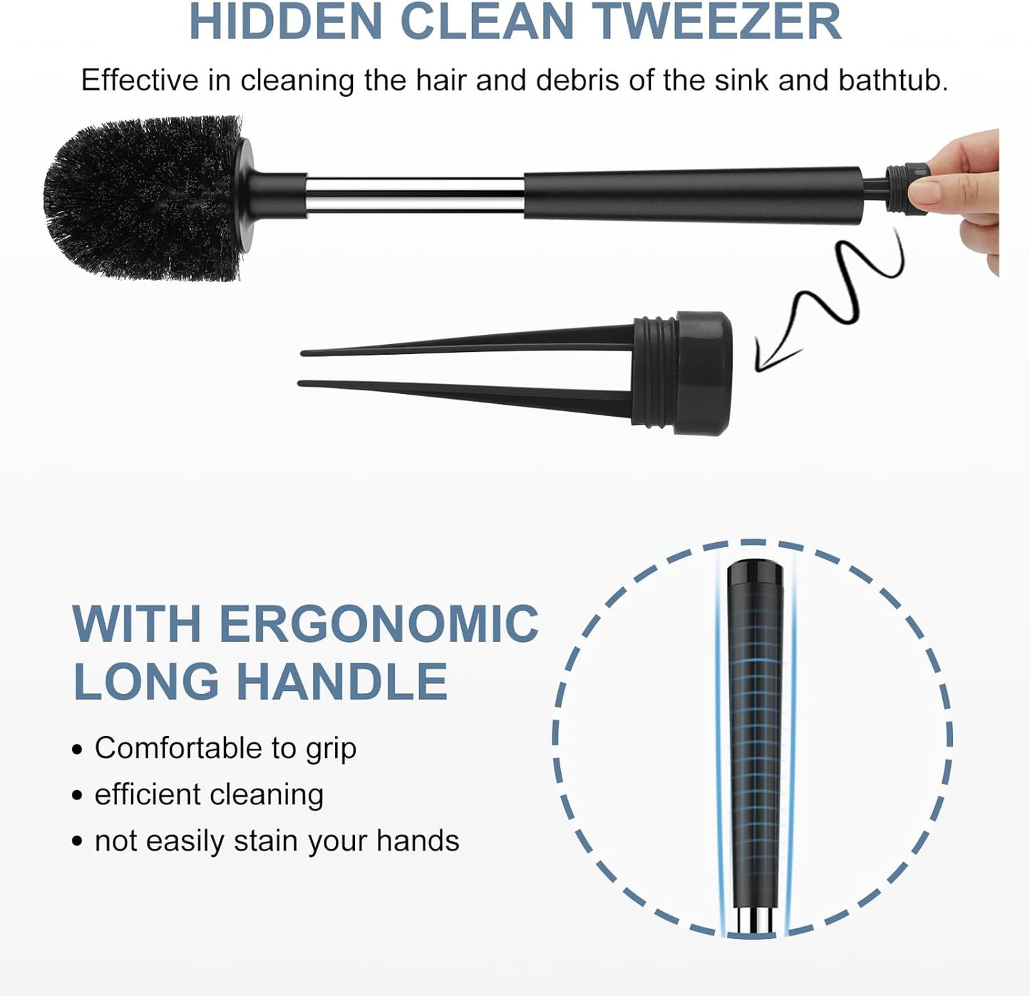 Toilet Bowl Brush and Holder Automatic Toilet Brushes for Bathroom with Holder Ventilated Toilet Cleaner Brush for Toilet Scrubber Cleaning