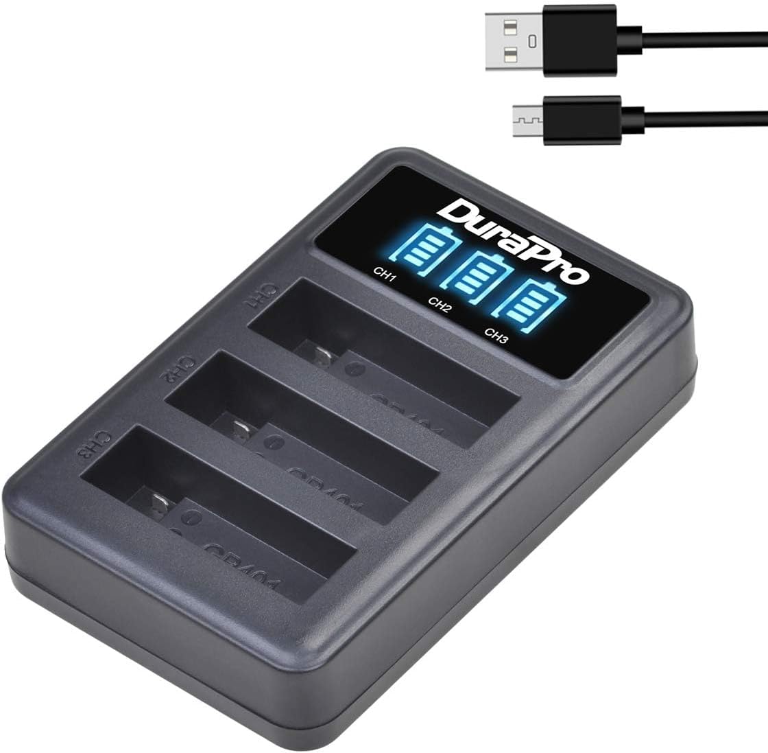 3Pcs 1680mAh AHDBT-401 Battery + LED USB 3-Slots Charger for Gopro Hero 4 Battery Go Pro Hero4 AHDBT 401 Action Camera Accessories