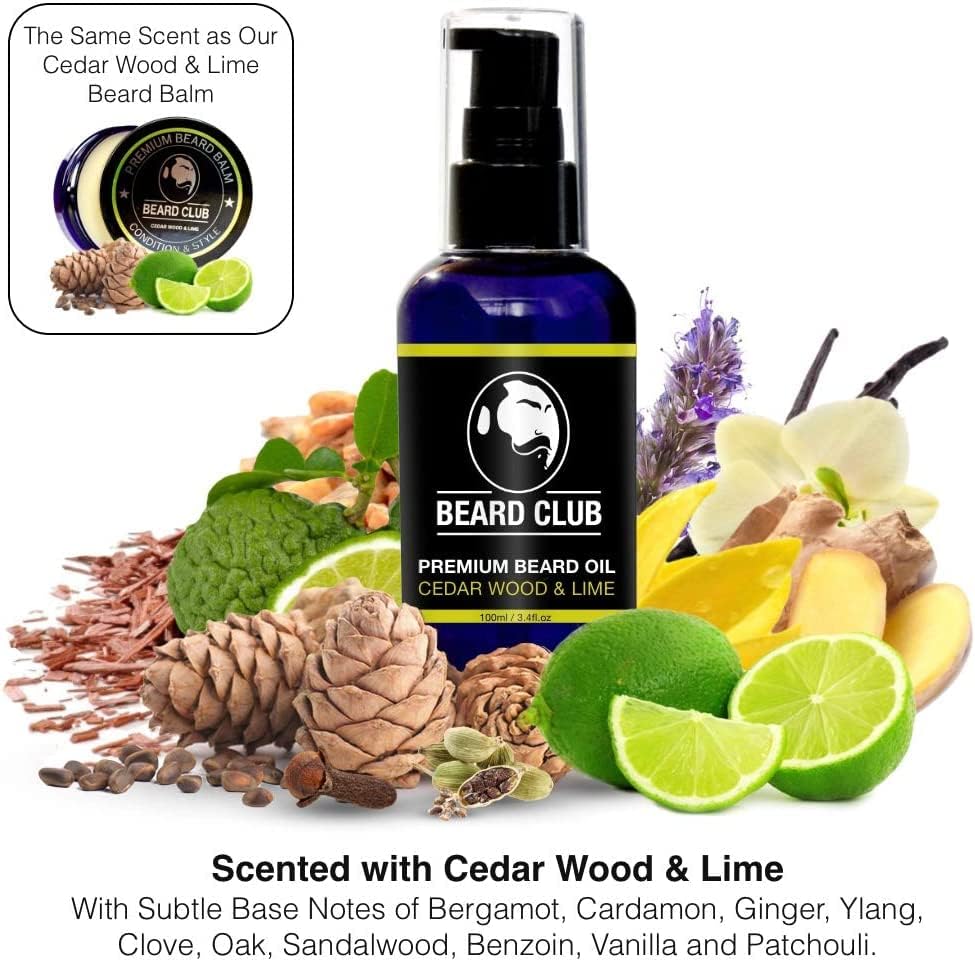 Cedar Wood & Lime Beard Oil - Beard Softener & Conditioner