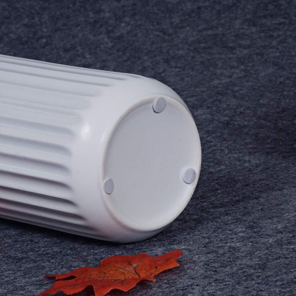 7 inch White Ceramic Flower Vase Home Decor Vase and Table Centerpieces Vase for Friends and Family, Christmas, Wedding, Bridal Shower