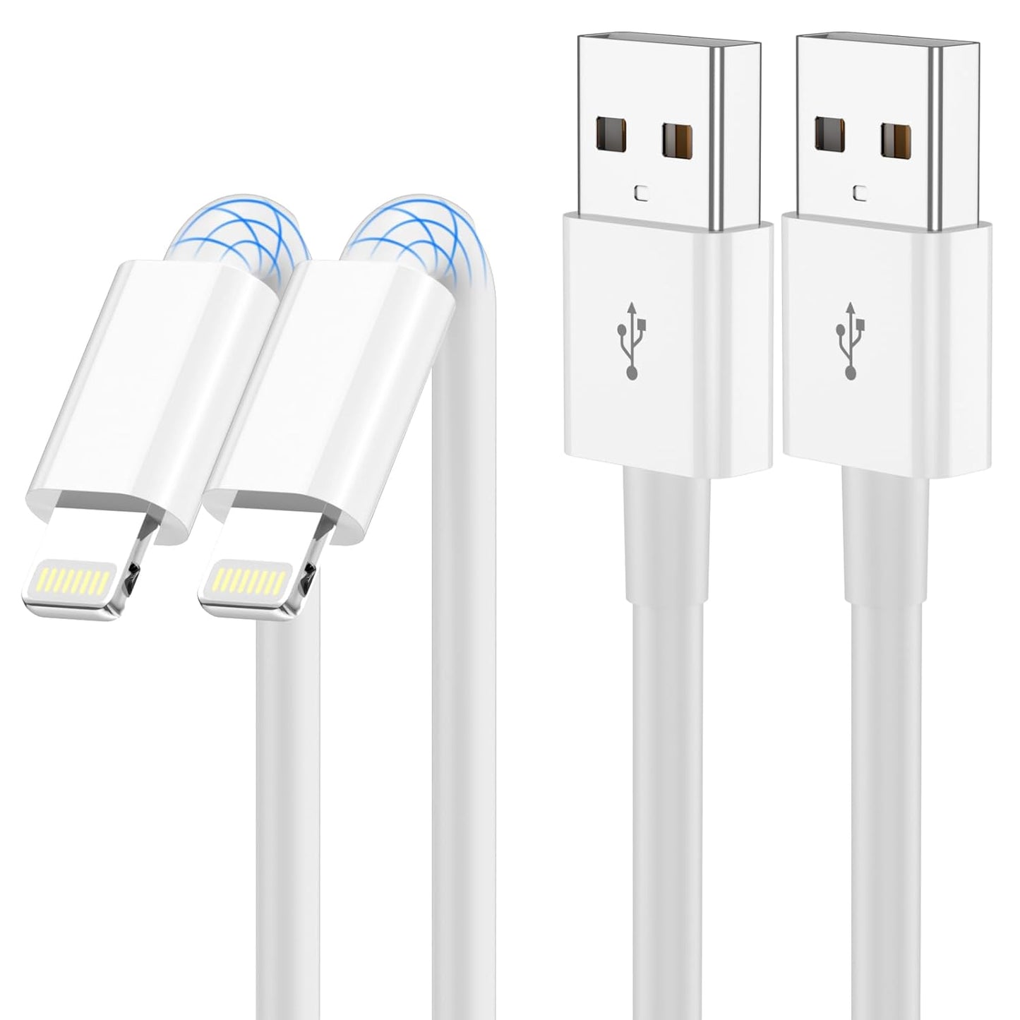 2Pack Car Apple Carplay Cable 1M, Apple MFi Certified Lightning Cable, iPhone Fast Charging Cable