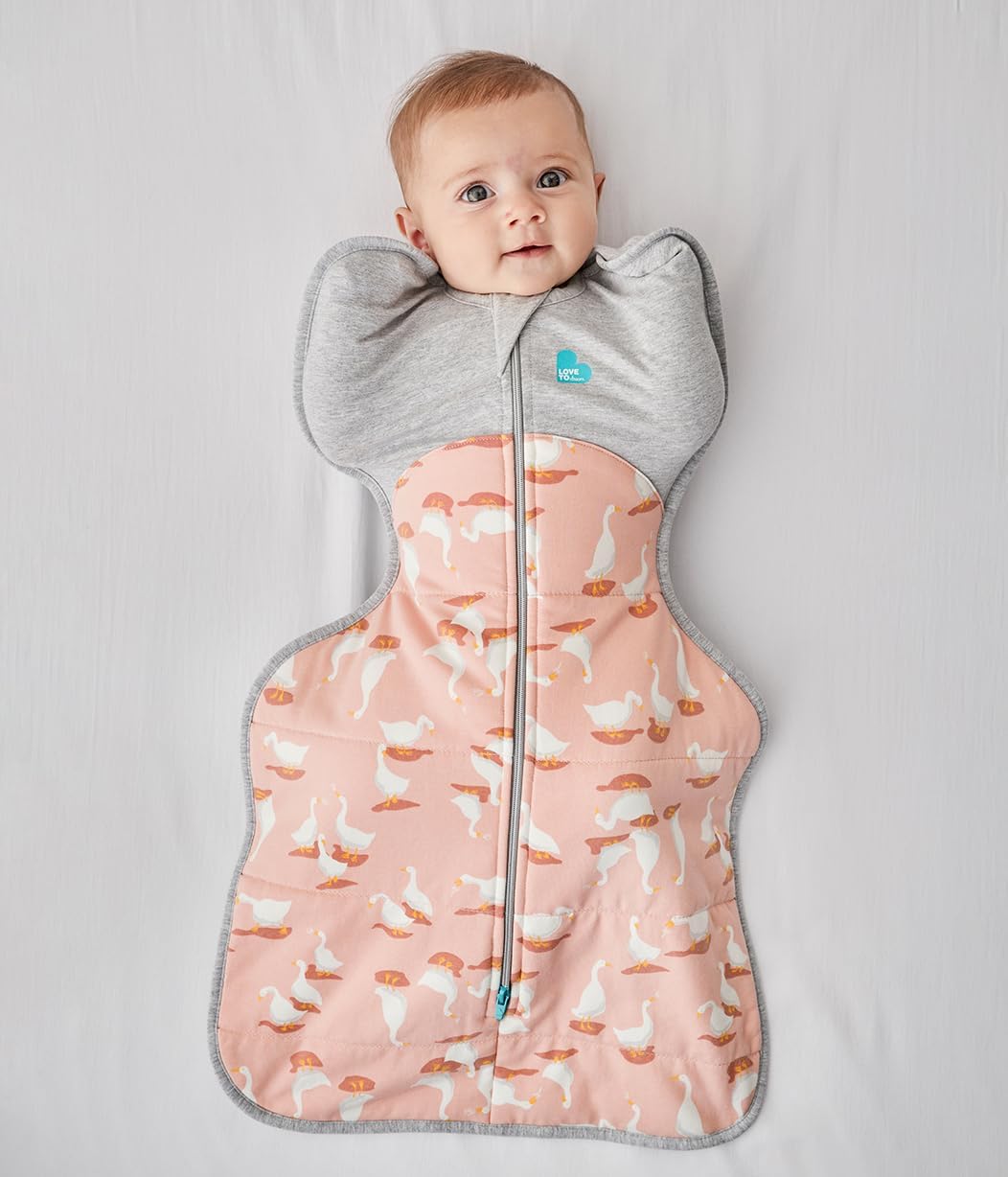 Swaddle Up, Medium 6-8.5 kg, Dusty Pink, Snug Fit Supports Good Sleep Routine, 2.5 Tog