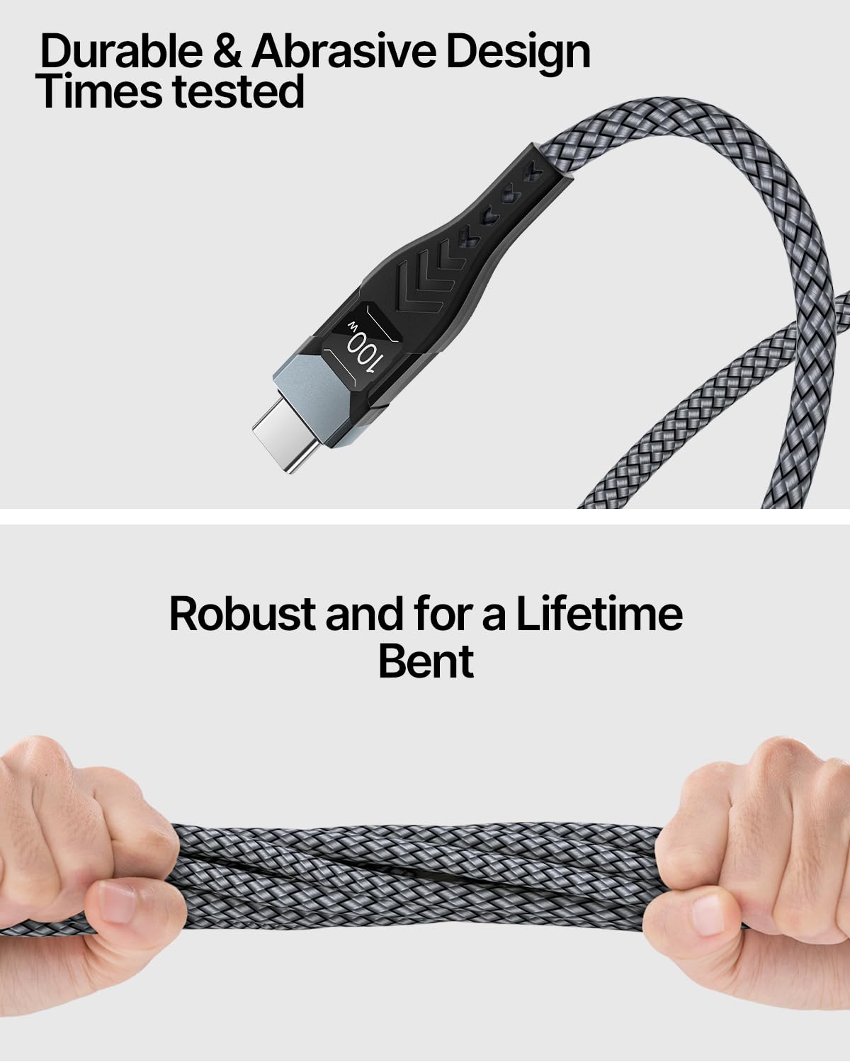 USB C to USB C 100W 5A C to C Charger Cable Fast Charge [2M/2Pack] USB Type C to Type C Charger Charging Cable