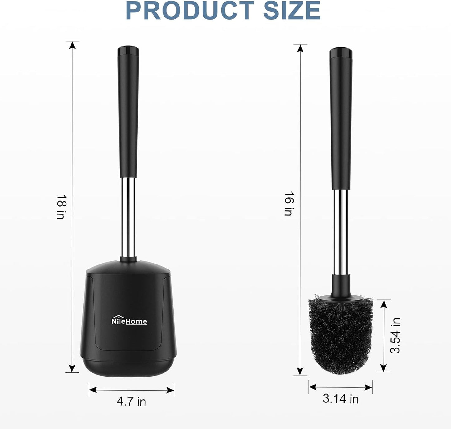 Toilet Bowl Brush and Holder Automatic Toilet Brushes for Bathroom with Holder Ventilated Toilet Cleaner Brush for Toilet Scrubber Cleaning