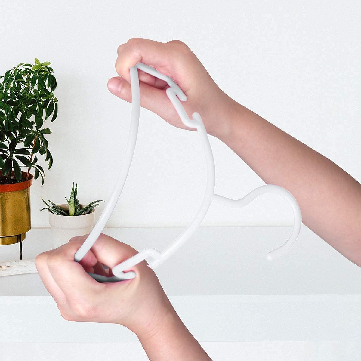 Baby Coat Hangers for Clothes 40 Pack Toddler White Hanger, Kids and Childrens Hangers for Closet