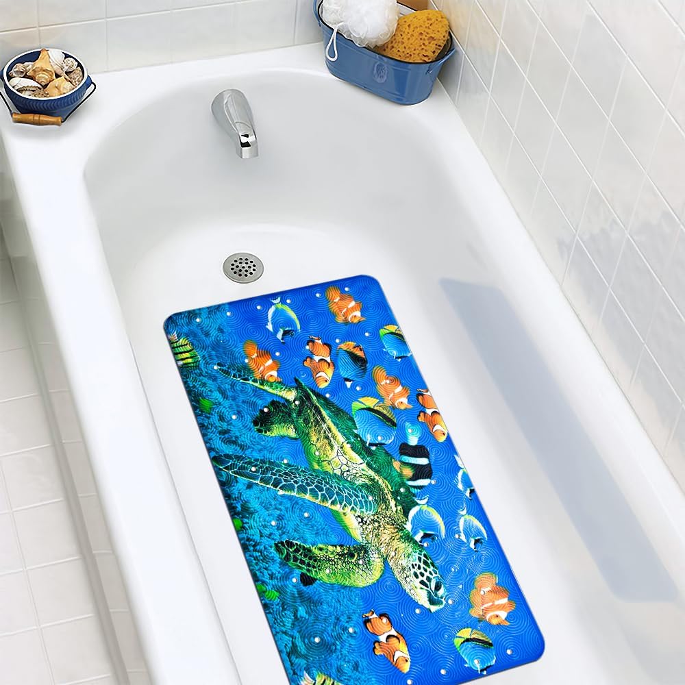Baby Bath Mat Non Slip Childrens Bath Mat Anti Mould Baby Bathtub Mat Safety Toddlers and Nippers Bathroom Shower Tub Mats with Suction Cups