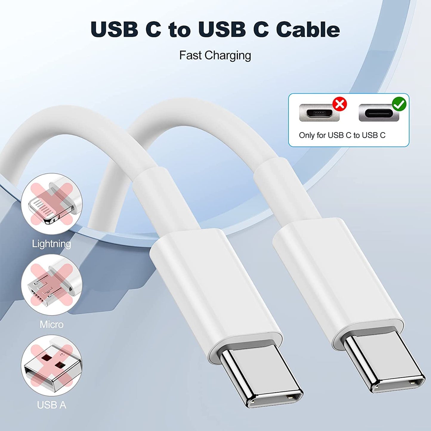 Samsung Fast Charger,2 Pack USB Type C Phone Charger Cable and Plug Fast Charge 25W Super Charging