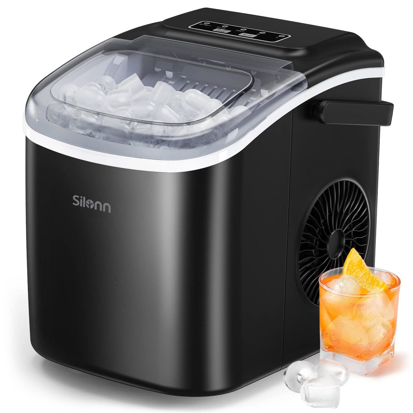 Ice Maker Machine Countertop Ice Machine, Self-Cleaning Ice Maker, Portable Ice Cube Maker Machine for Home/Kitchen/Office/Bar