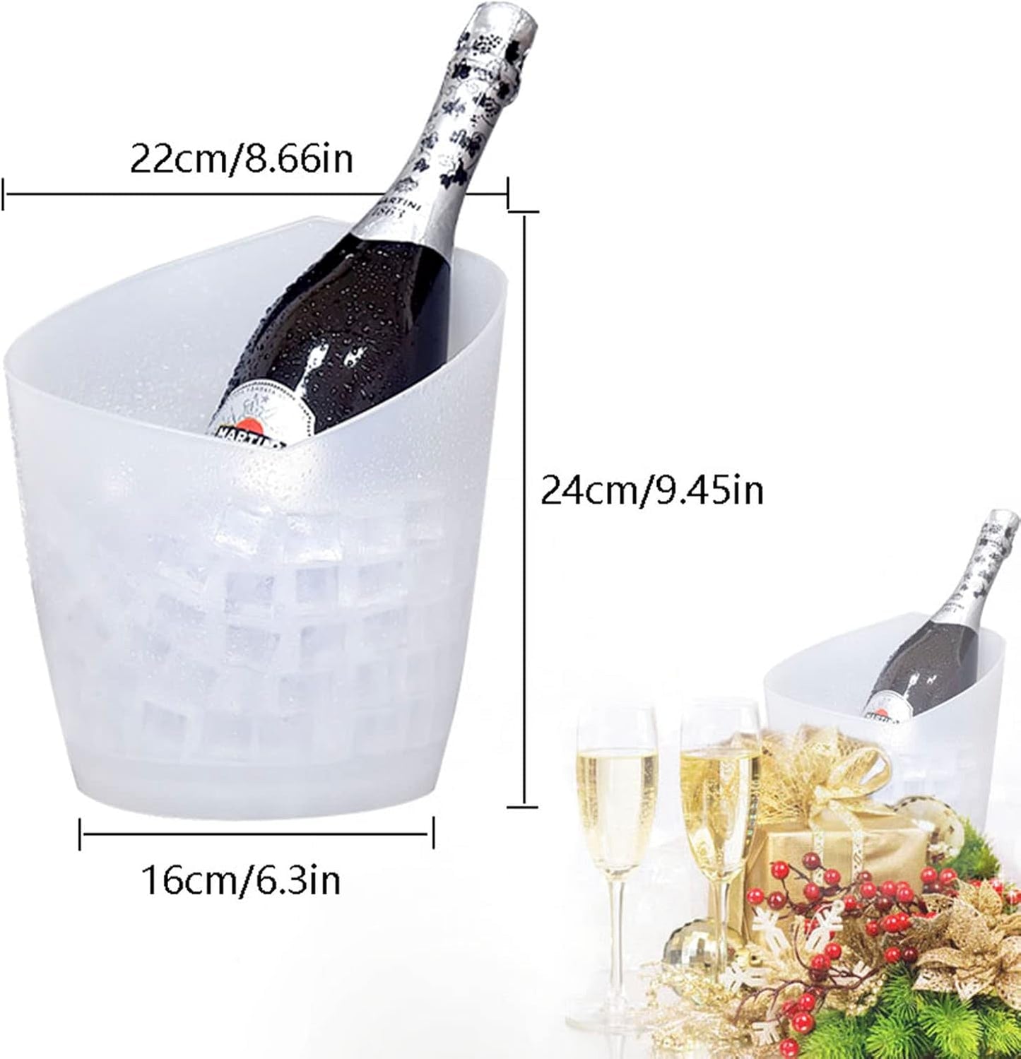 LED Ice Bucket with Multi-Color Changing Lights