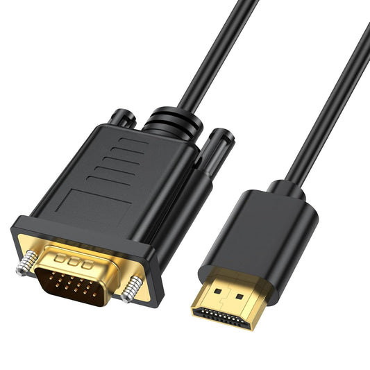 HDMI to VGA Cable, HDMI Digital to VGA Analog Video Converter Cable for Desktop, Laptop, PC, Monitor, Projector, HDTV, Chromebook, Raspberry Pi, Roku, Xbox,PS4
