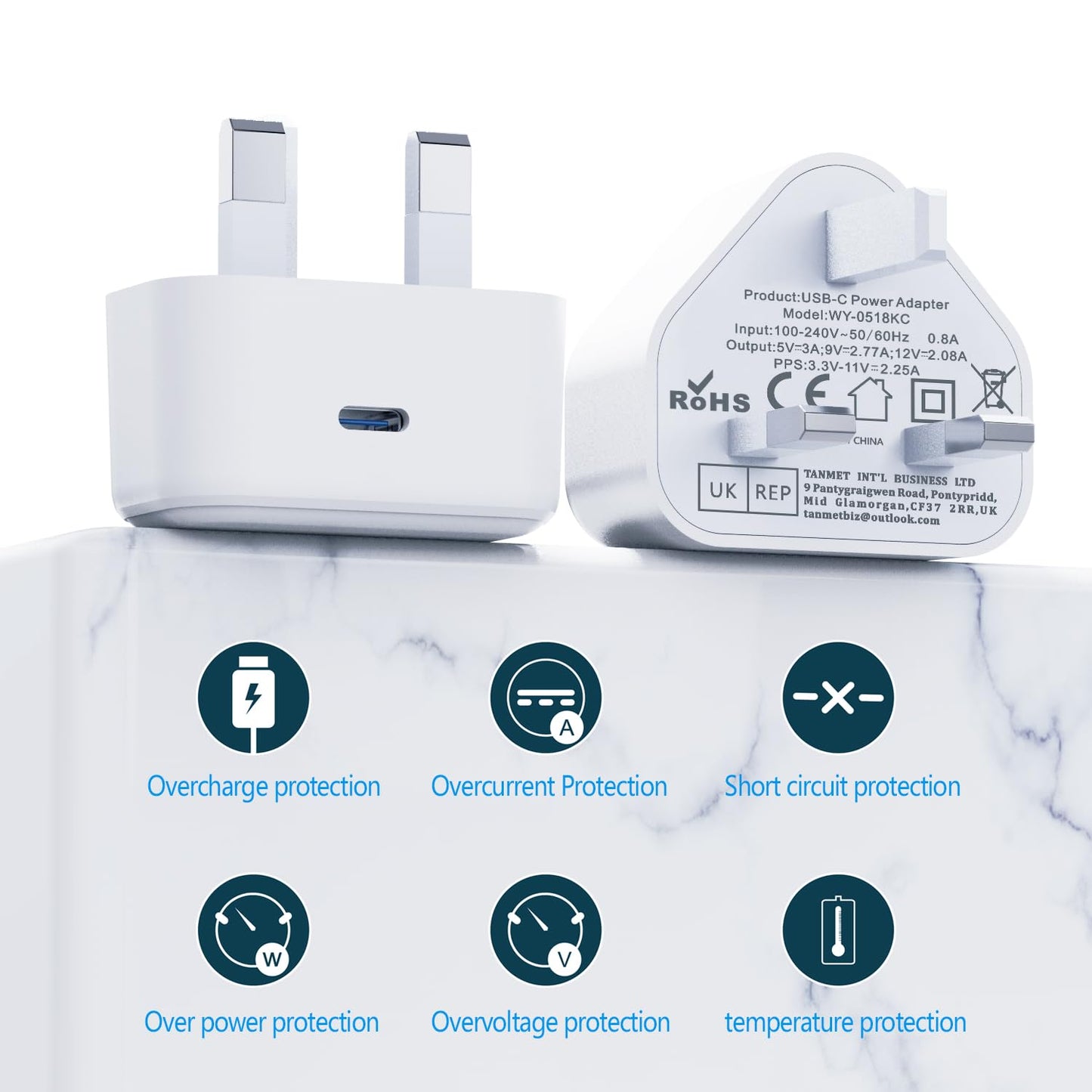 Samsung Fast Charger,2 Pack USB Type C Phone Charger Cable and Plug Fast Charge 25W Super Charging