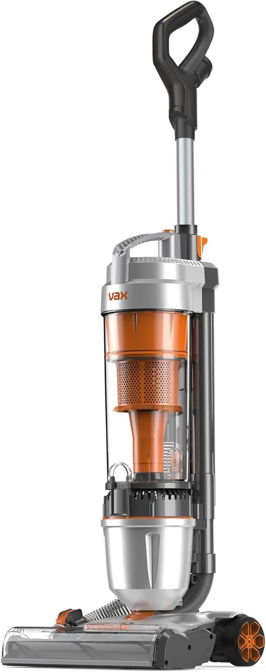 Air Stretch Upright Vacuum Cleaner; Over 17m Reach; High performance, Multi-cyclonic, with No Loss of Suction; Lightweight - U85-AS-Be, Silver and Orange