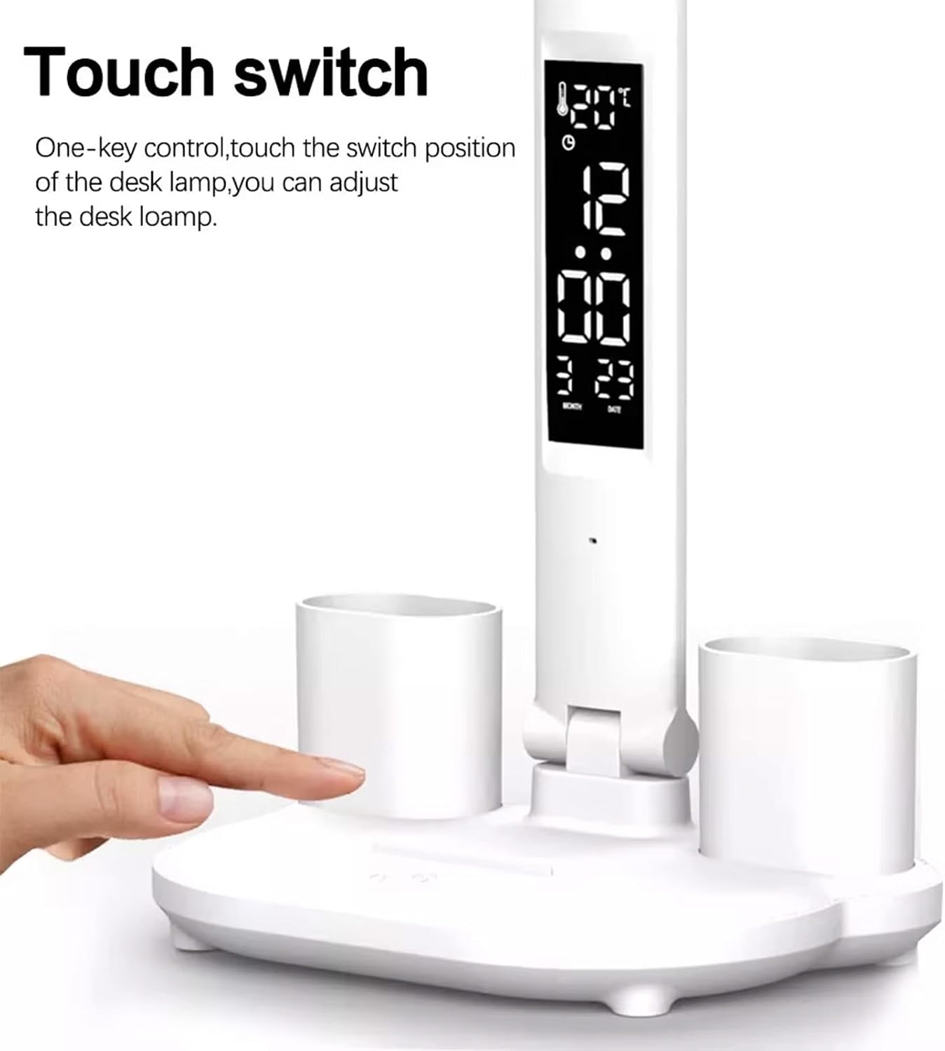 LED Dimmable Desk Lamp with 3 Color Temperatures and LCD Display