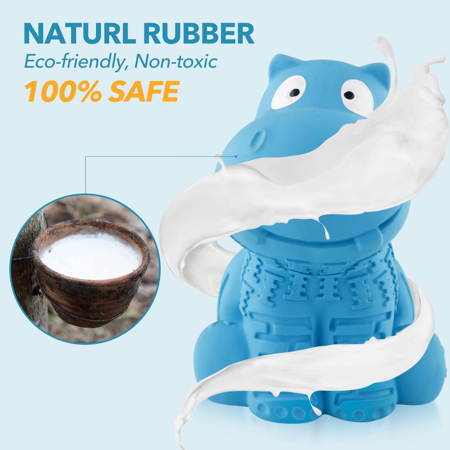 Squeaky Dog Toys - Durable Latex & Natural Rubber Toys for Aggressive & Heavy Chewers