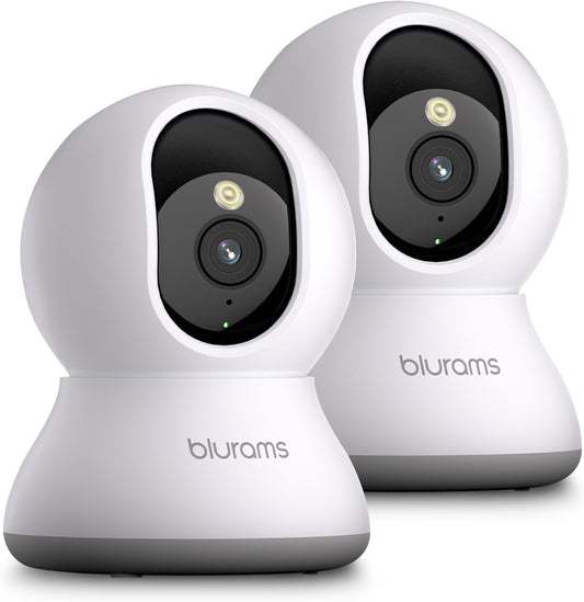 Indoor Security Camera 1080P 360° Home Surveillance with AI Facial Recognition
