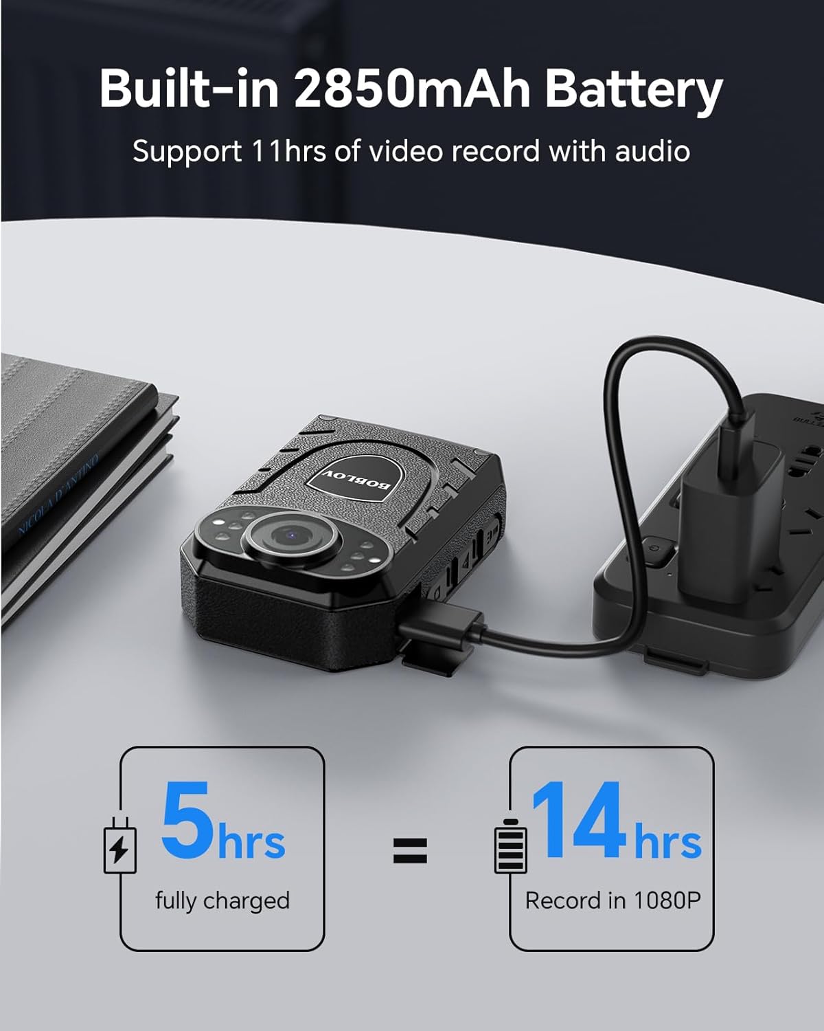 KJ21 Body Camera, 1296P 32GB Police Body Cams for Security, Walking Pets, Personal Body Worn Camera